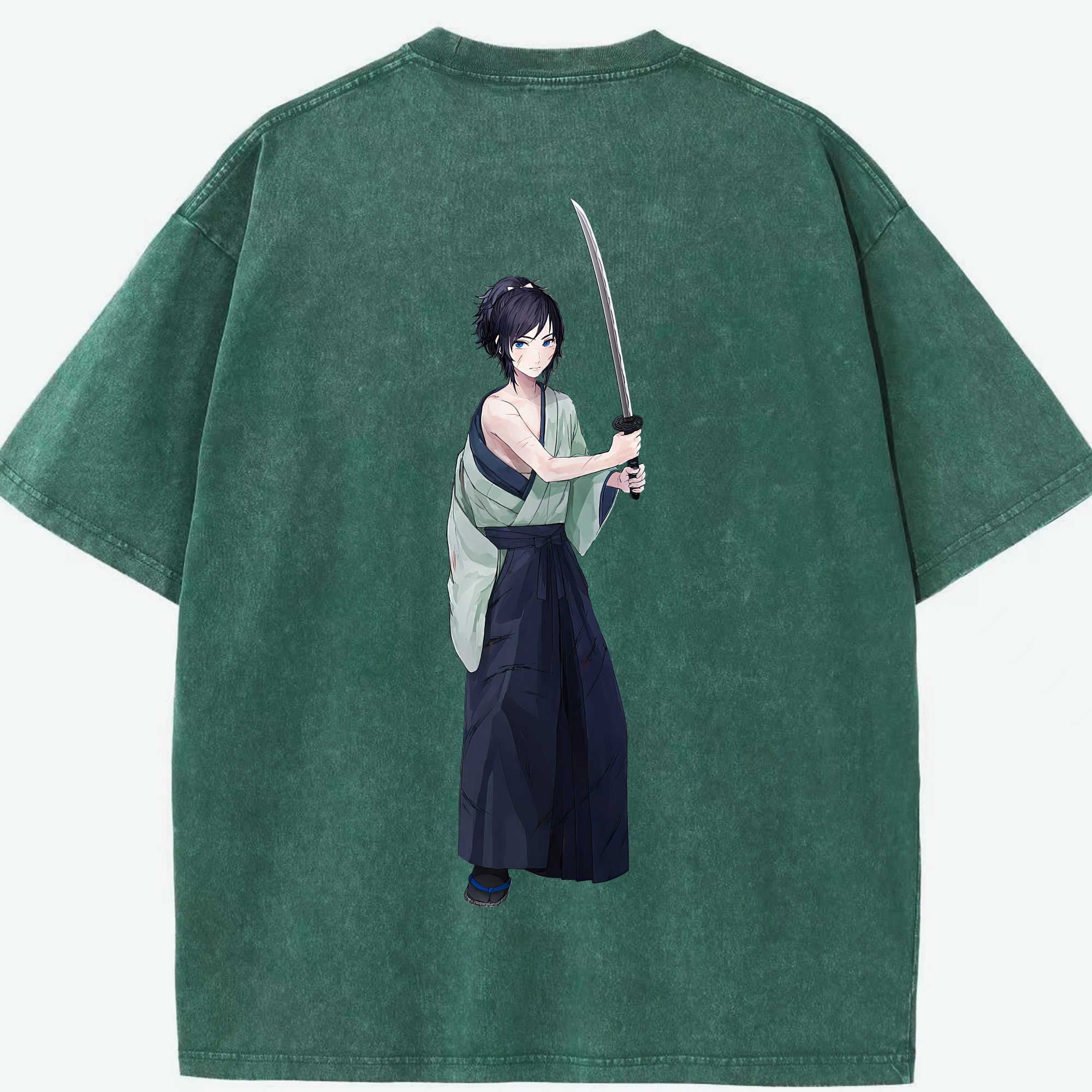 （画像用） 刀剣乱舞 Touken Ranbu 綿100% ヴィンテージ風 半袖Tシャツ（背面プリント）